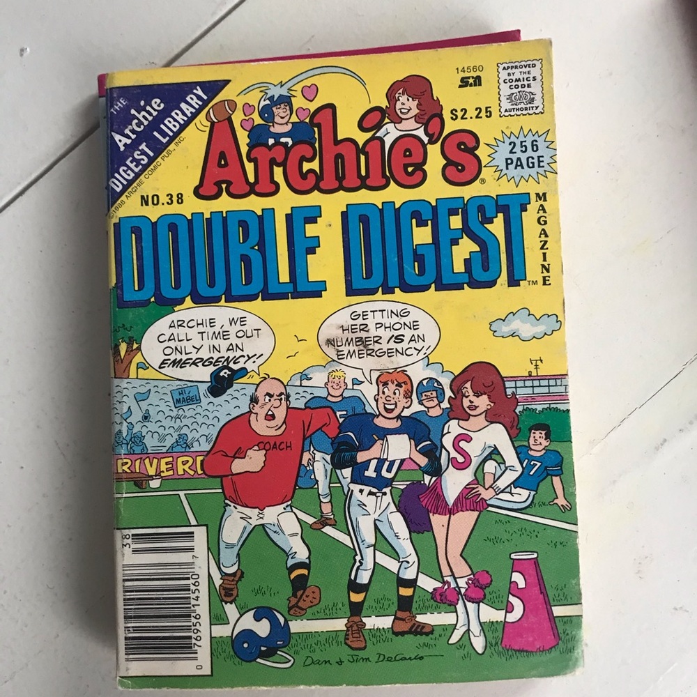 Archie's Double Digest Magazine No. 38 - Bright Yellow Comic Cover